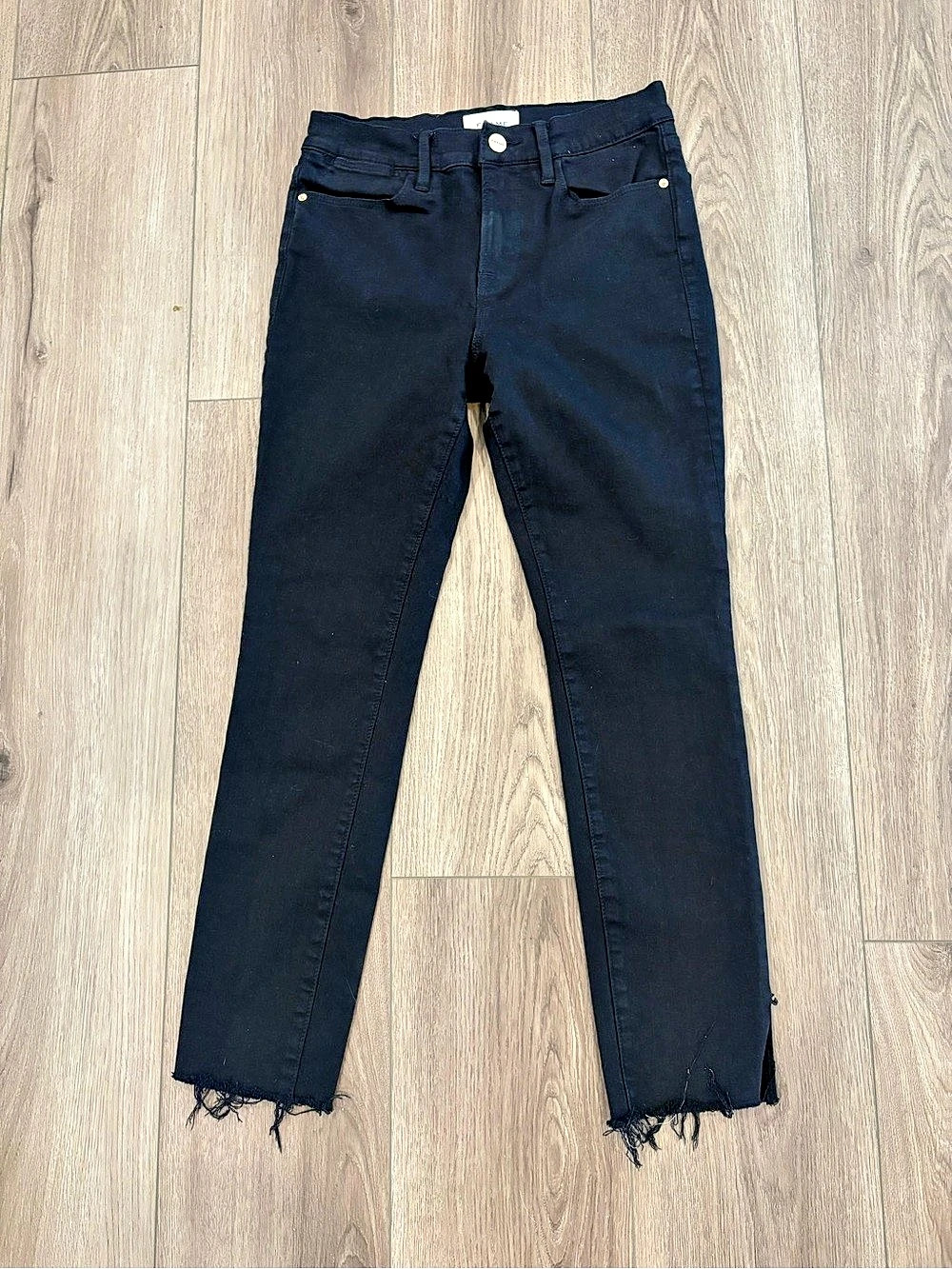 FRAME Le High Skinny Black Skinny Jeans Waist 26